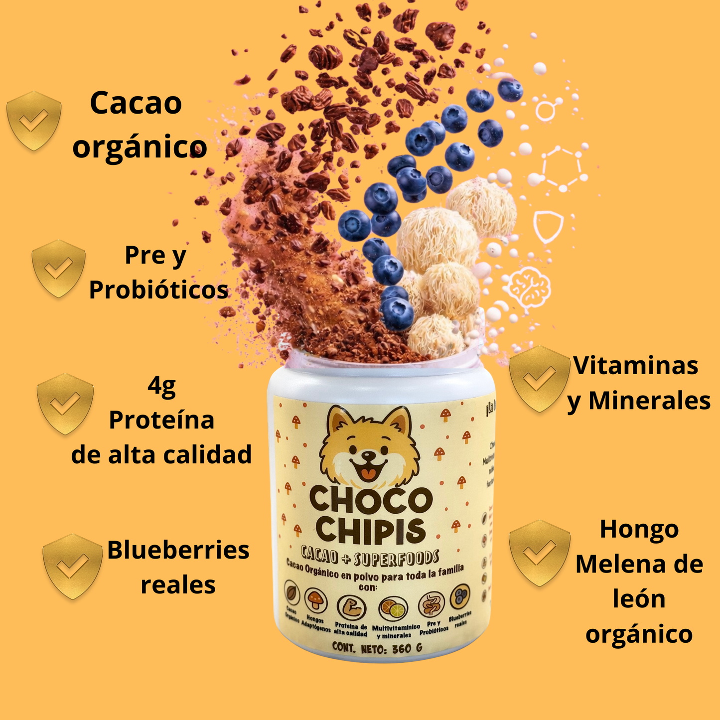 CHOCO CHIPIS bote 360g
